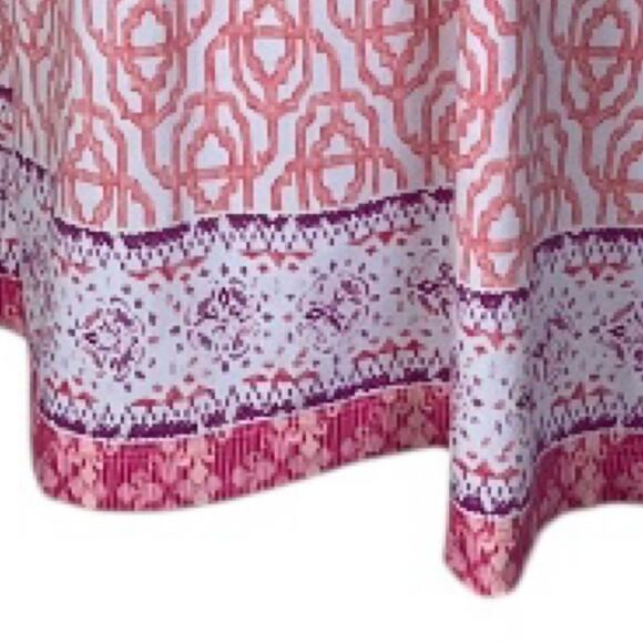 Cabana Life Tunic Dress V-neck Sleeveless Peach White Geo Women’s Plus Size 1X - Picture 11 of 14